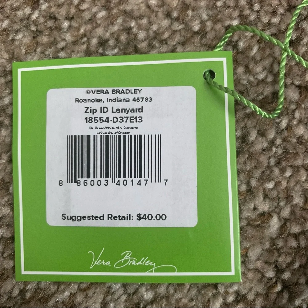 NWT Vera Bradley Oregon Zip Id Lanyard Card Holder